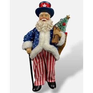 Clothtique Possible Dreams 1999 Yankee Doodle Santa 11" #713193